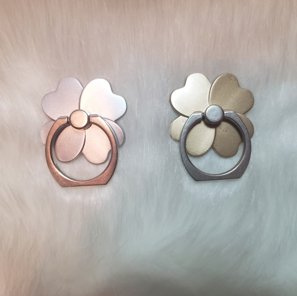 Set of 2 Flower Shape Phone Stands/Holder Rings